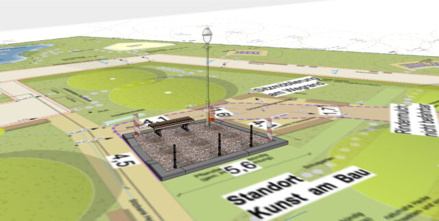 Keyvisual Wettbewerbsbeitrag "o.T.", Kunst am Bau-Wettbewerb "neuer Schulstandort in der Schulstraße", Visualisierung: Ulf Neumann, 2025